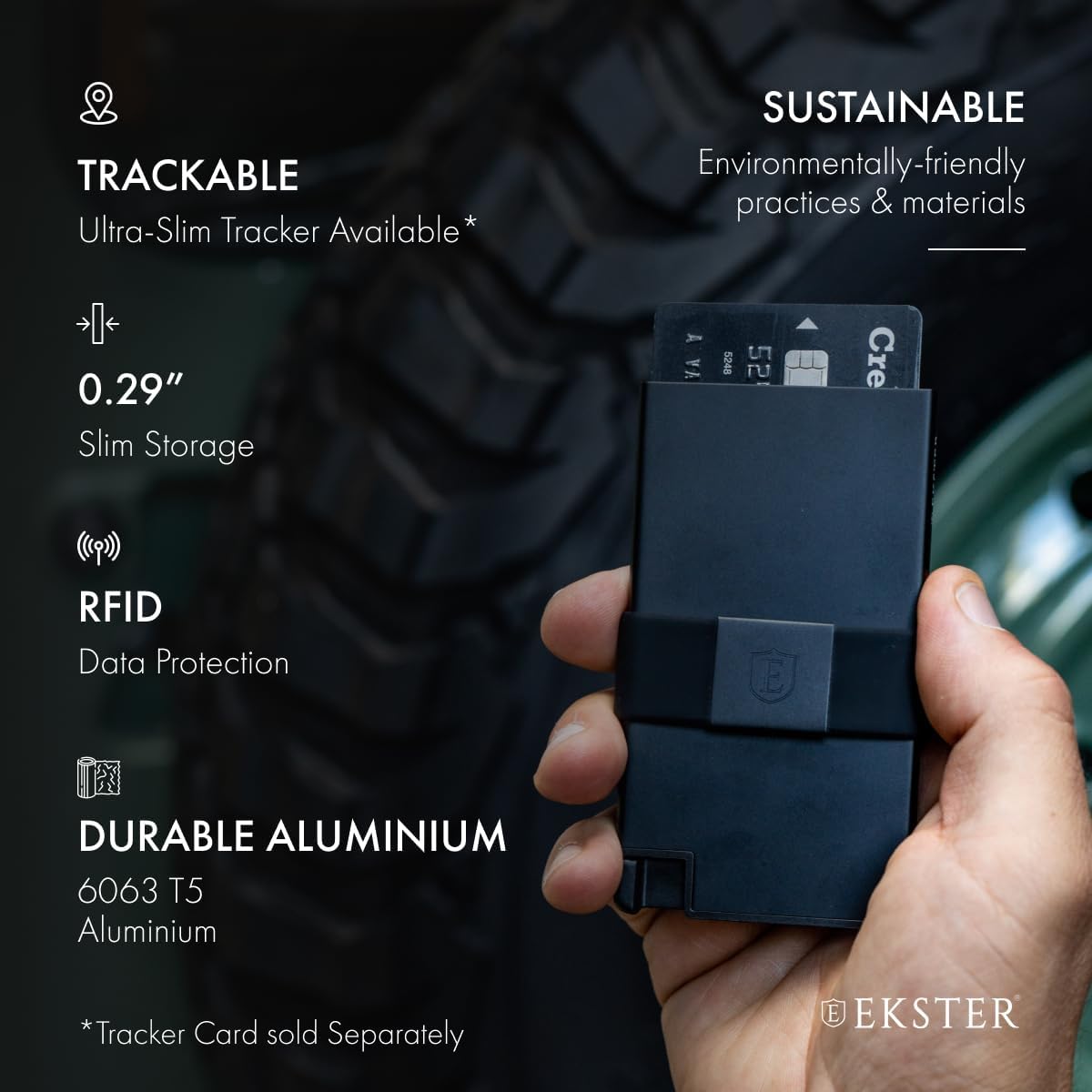 Ekster - Tarjetero de aluminio para AirTag