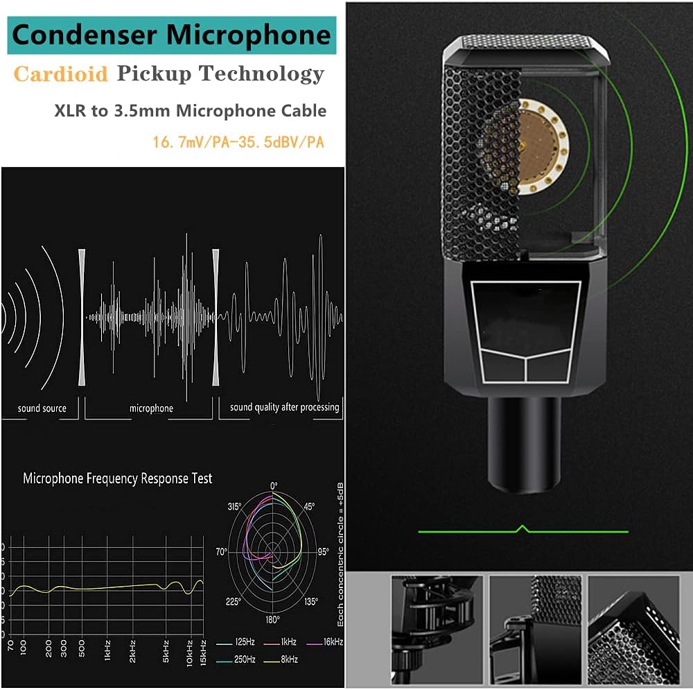 Conjunto de Equipo de Podcast sktome, Tarjeta de Sonido K300 con Mi...