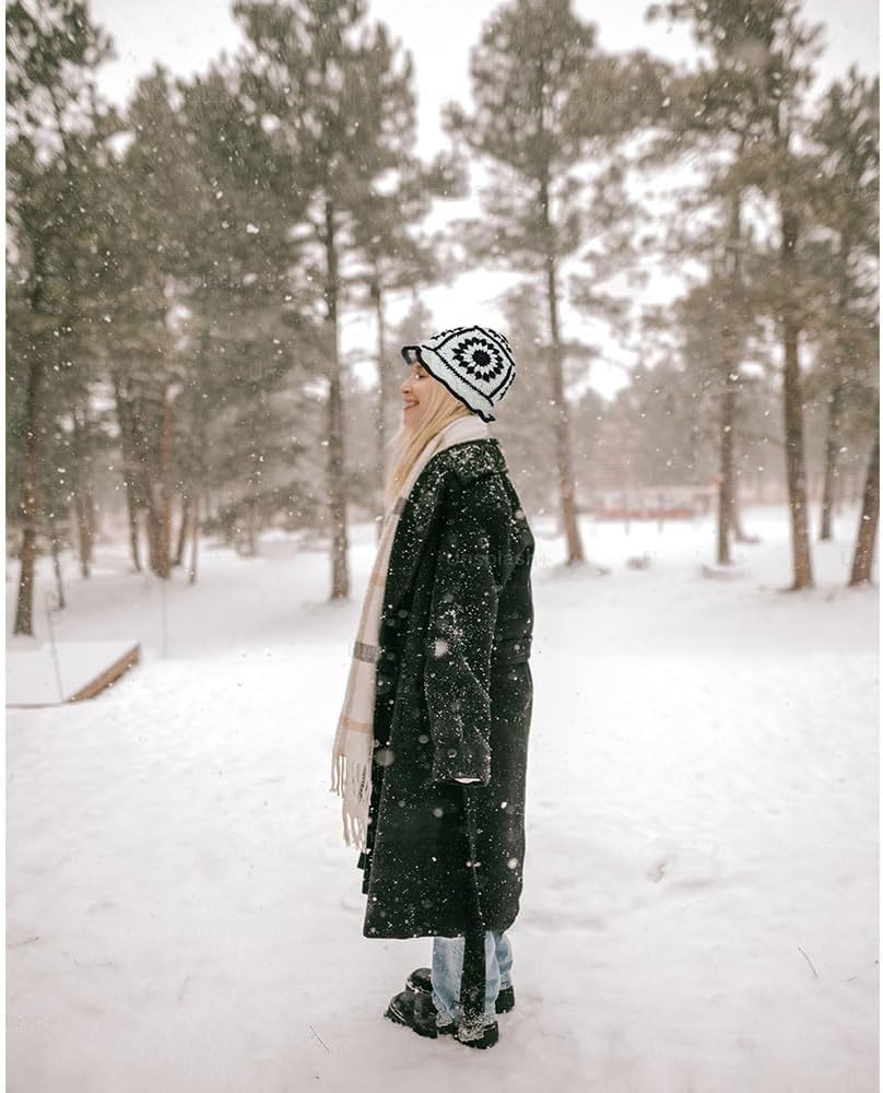 ANYSHOESll Gorros de Ganchillo para Mujer Lindos con característica...