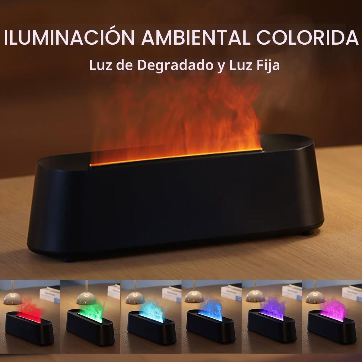 YALEDI Difusor de aceite esencial, difusor de aromaterapia con llam...