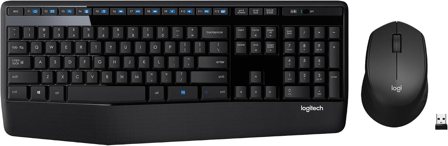 Logitech MK345 Combo de teclado y mouse inalámbricos de tamaño comp...