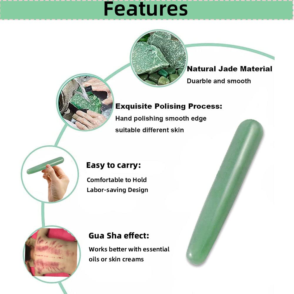 TOP SEWING Gua Sha Herramientas de masaje de jade manual palo profu...