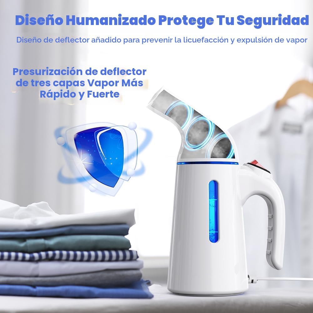 Blesgam Vaporizador para Ropa 700W, Calentamiento Rápido en 40S, Ta...