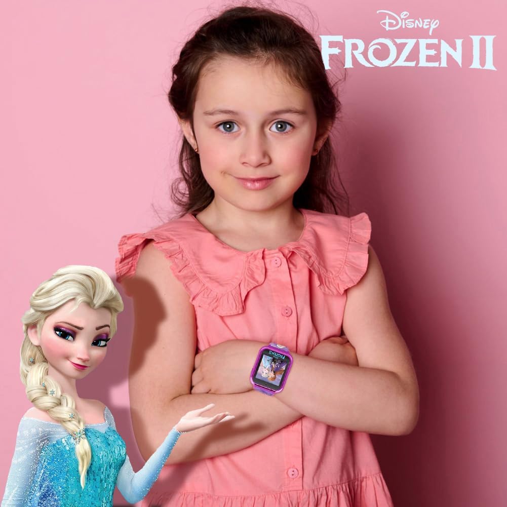 Accutime Reloj inteligente Disney Frozen para niños con cámara para...