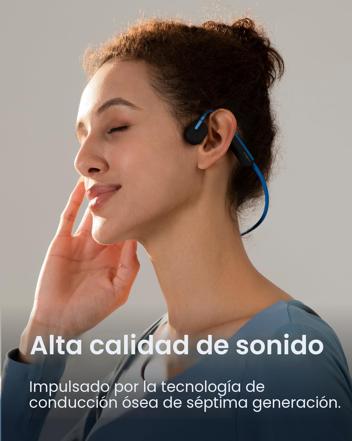 SHOKZ OpenMove - Auriculares deportivos Bluetooth de oreja abierta,...