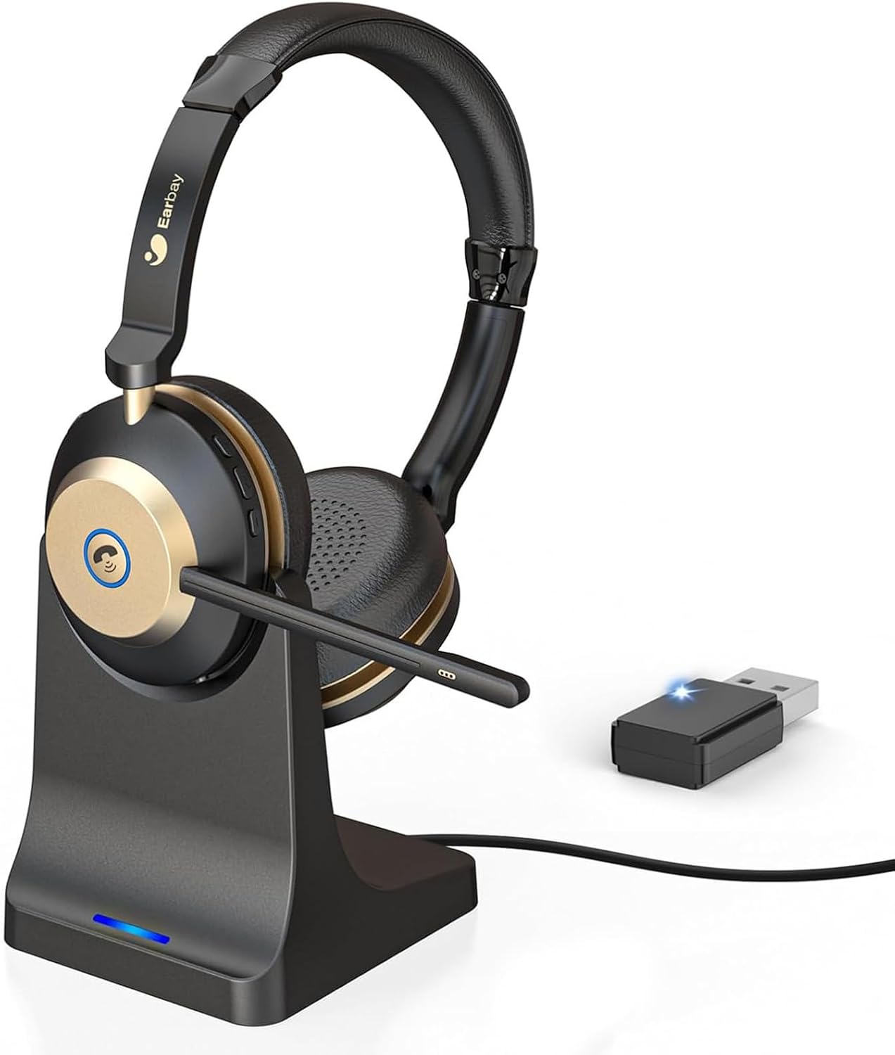 Earbay Auriculares Bluetooth 5.3 con dongle USB y micrófono con can...
