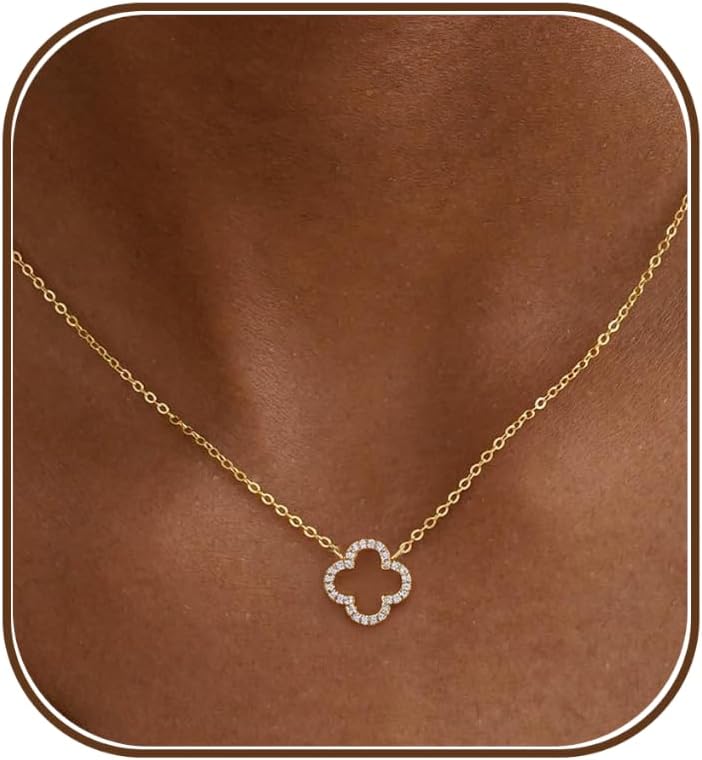 XIXINI Collar de oro para mujer, delicado collar con colgante de tr...