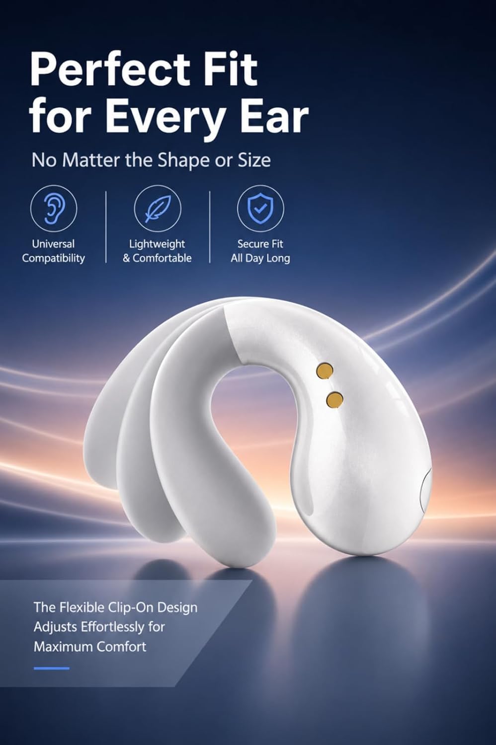 Xoruezls Auriculares ultra abiertos \u2013 Auriculares con clip, au...
