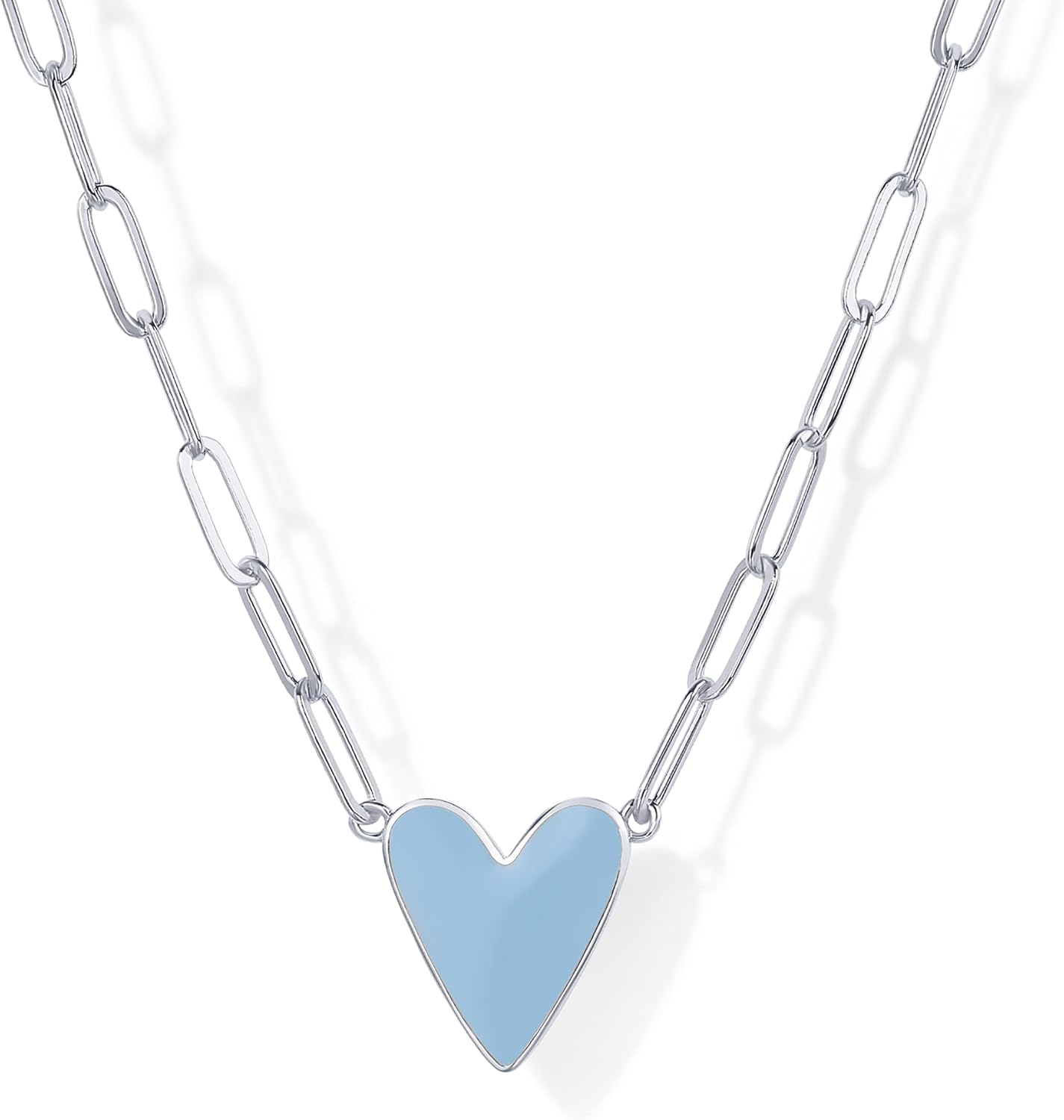 PAVOI - Collar con colgante de corazón esmaltado chapado en oro de...