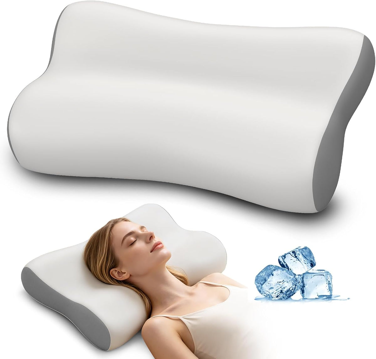 Polovo Almohada cervical para aliviar el dolor – Almohada ergonómic...