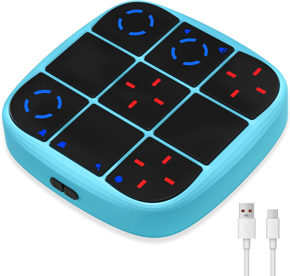 KOQQQ Juego de pernos recargables Tic-Tac-Toe, consola de rompecabe...