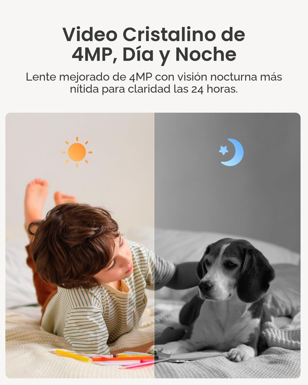 REOLINK Cámara interior 2K, E1 Plug-in 2.4G WiFi cámara de segurida...