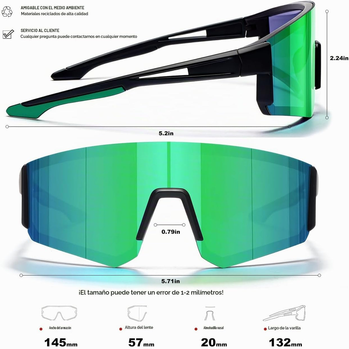 SEKKAF Gafas de sol polarizadas para hombres y mujeres, gafas de so...