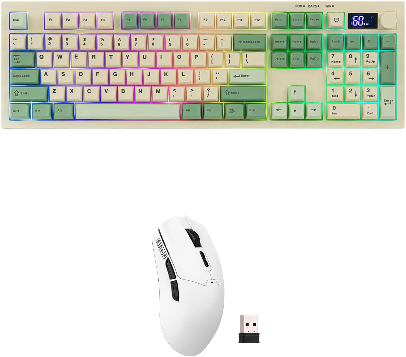 EPOMAKER Aula S102 PRO Teclado de membrana para juegos con pantalla...