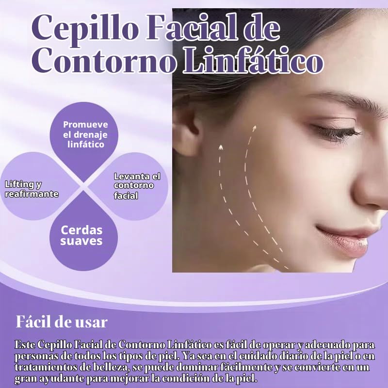 1\/2 PZS Cepillo Linfático de Contorno Facial para Esculpir \u2013...