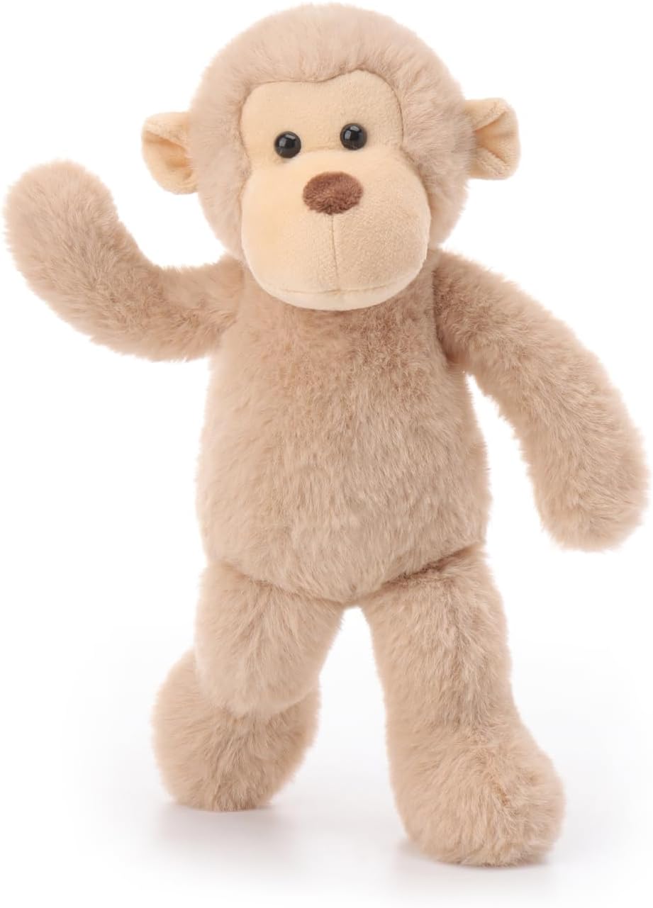 Apricot Lamb Juguetes de peluche suaves de mono marrón claro de 7 p...