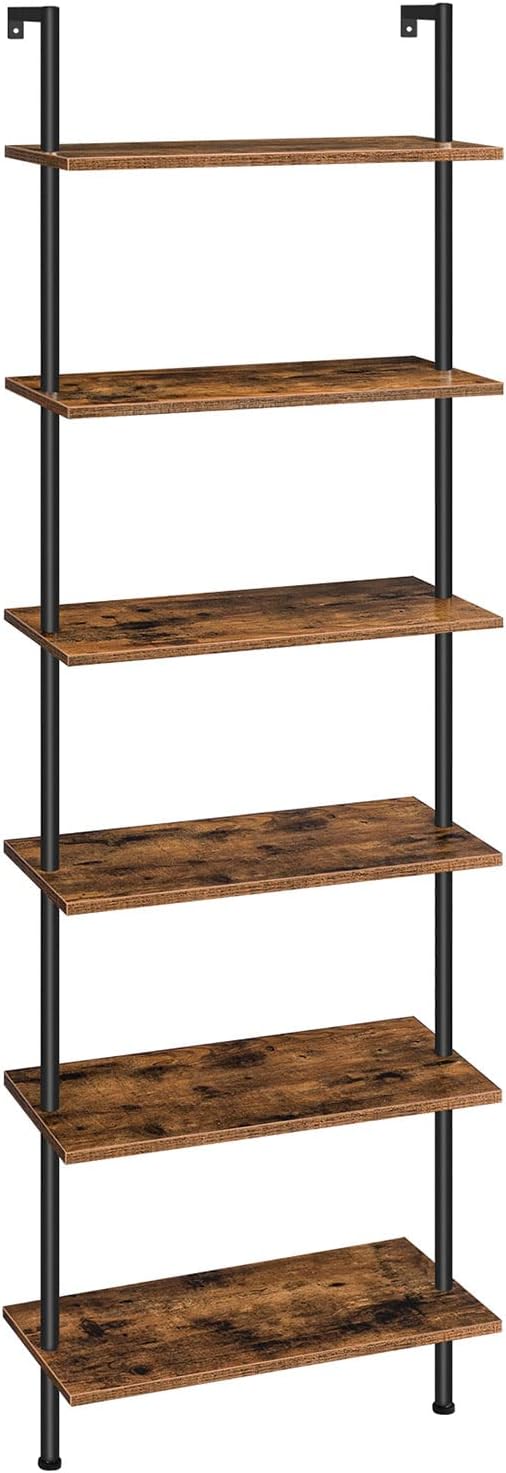 HOOBRO Estantería de escalera de bricolaje, estantería de pared de...