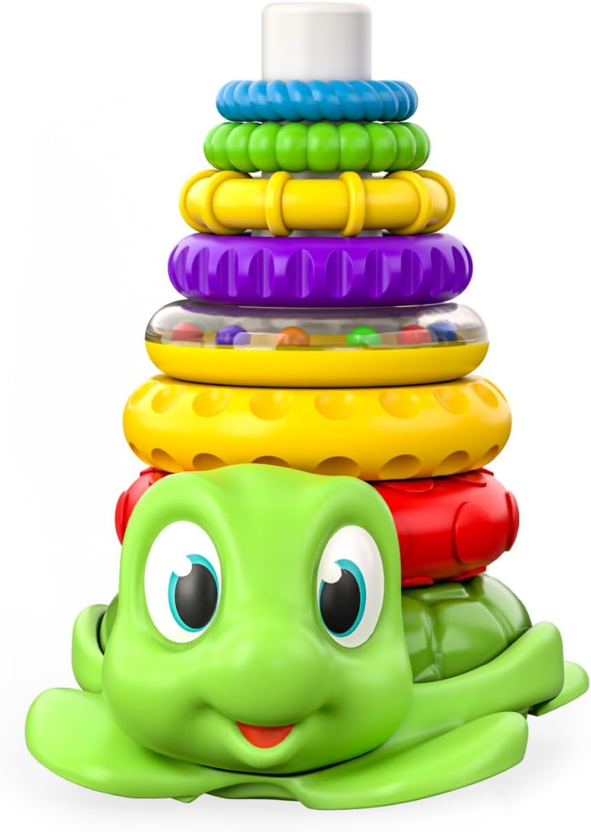Move2Play Juguetes de apilamiento, incluye 7 anillos únicos, desarr...