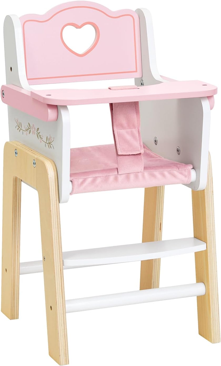 OOOK Silla alta 2 en 1 para muñecas de 18 pulgadas con cinturón de...