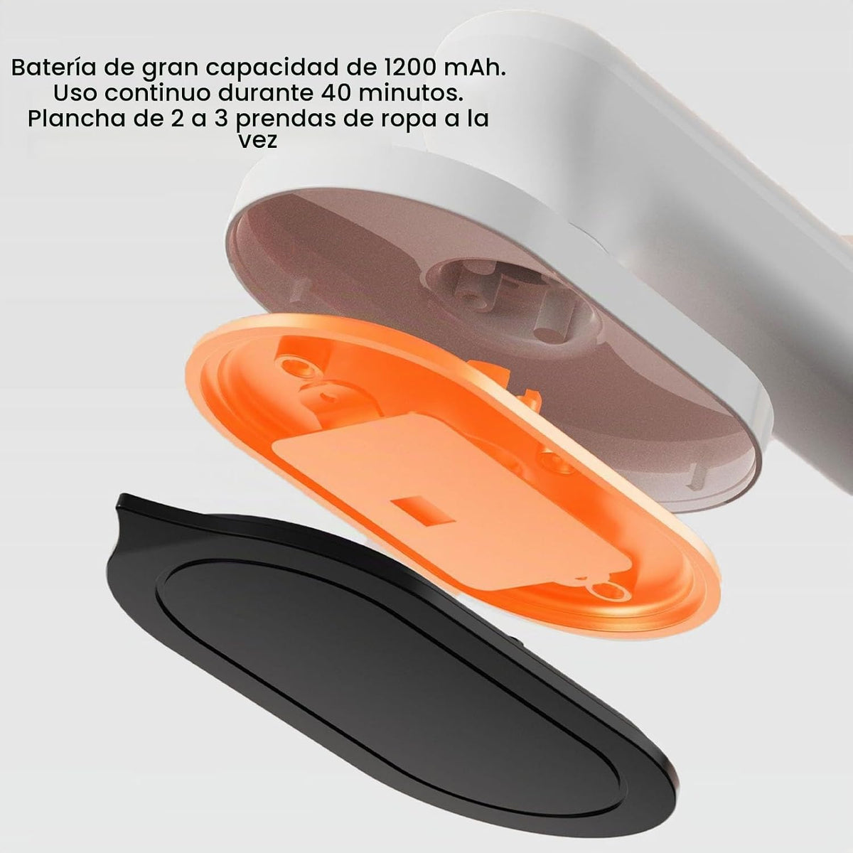 PUSOKEI Mini plancha inalámbrica para ropa, plancha en seco plegabl...