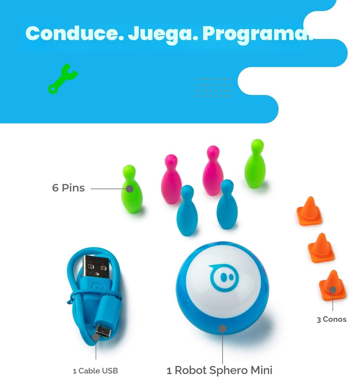 Sphero Mini (Azul) - Bola de Robot de Codificación - Codificación E...