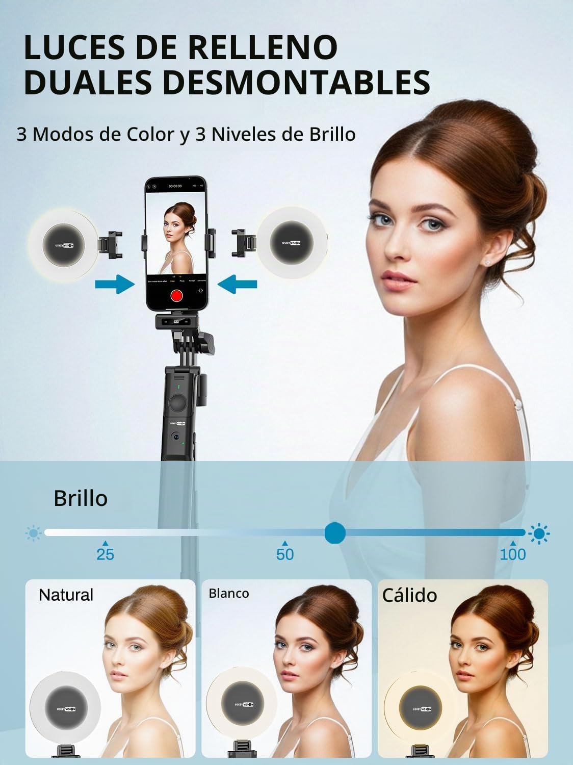 USKEYVISION - Kit de vlogging, elementos esenciales para creadores...