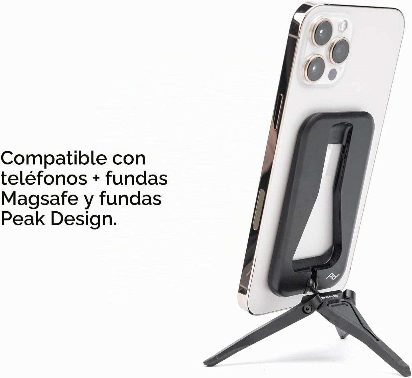 Peak Design Trípode móvil, negro, diseño compacto, portátil y apto...
