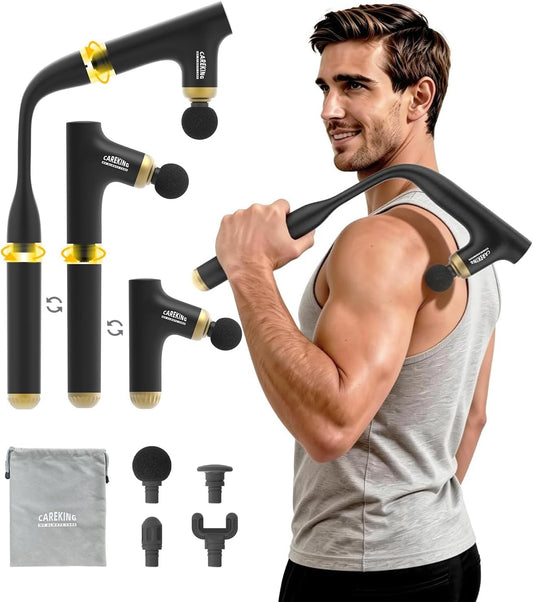CAREKING WE ALWAYS CARE Pistola de masaje muscular 3 en 1 con mango...