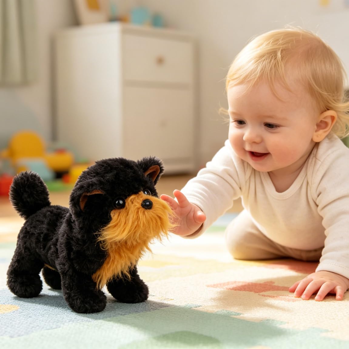 Hopearl Walking Black Yorkshire Terrier - Juguete electrónico inter...
