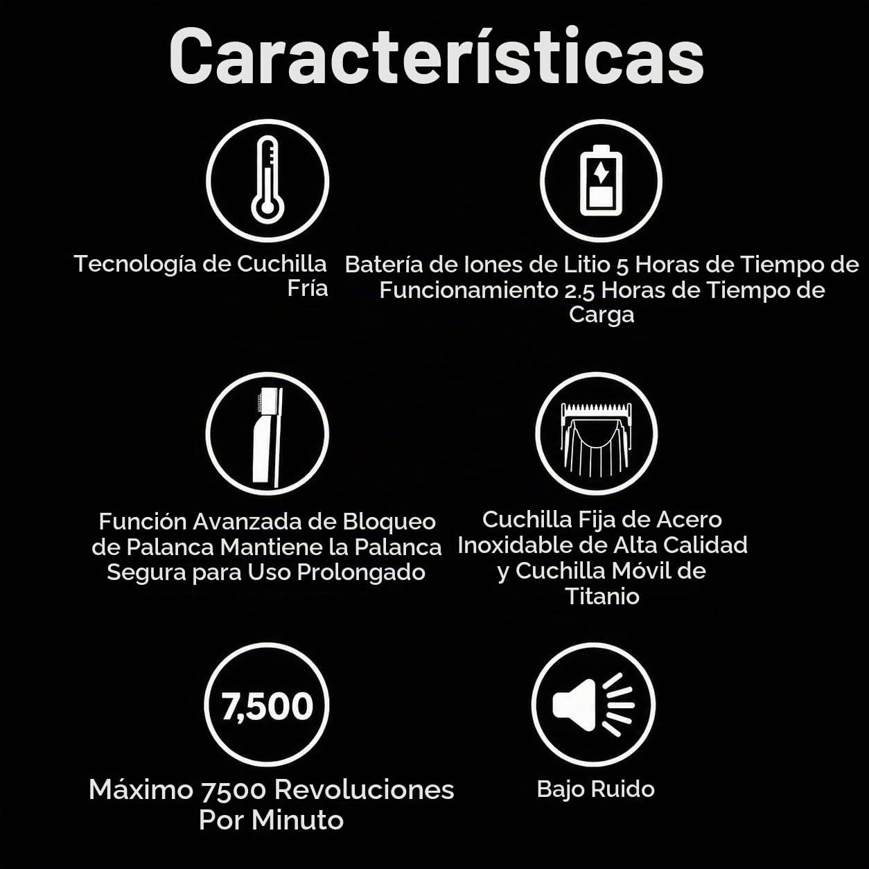 JRL GHOST - Cortapelos inalámbrico profesional, con tecnología Cool...