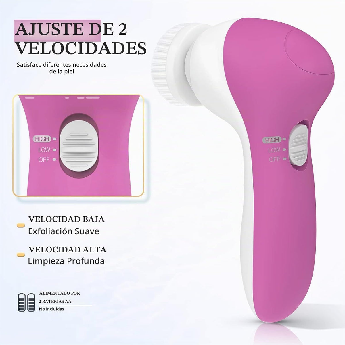 COSLUS Cepillo de limpieza facial Limpiador facial de silicona: Dis...
