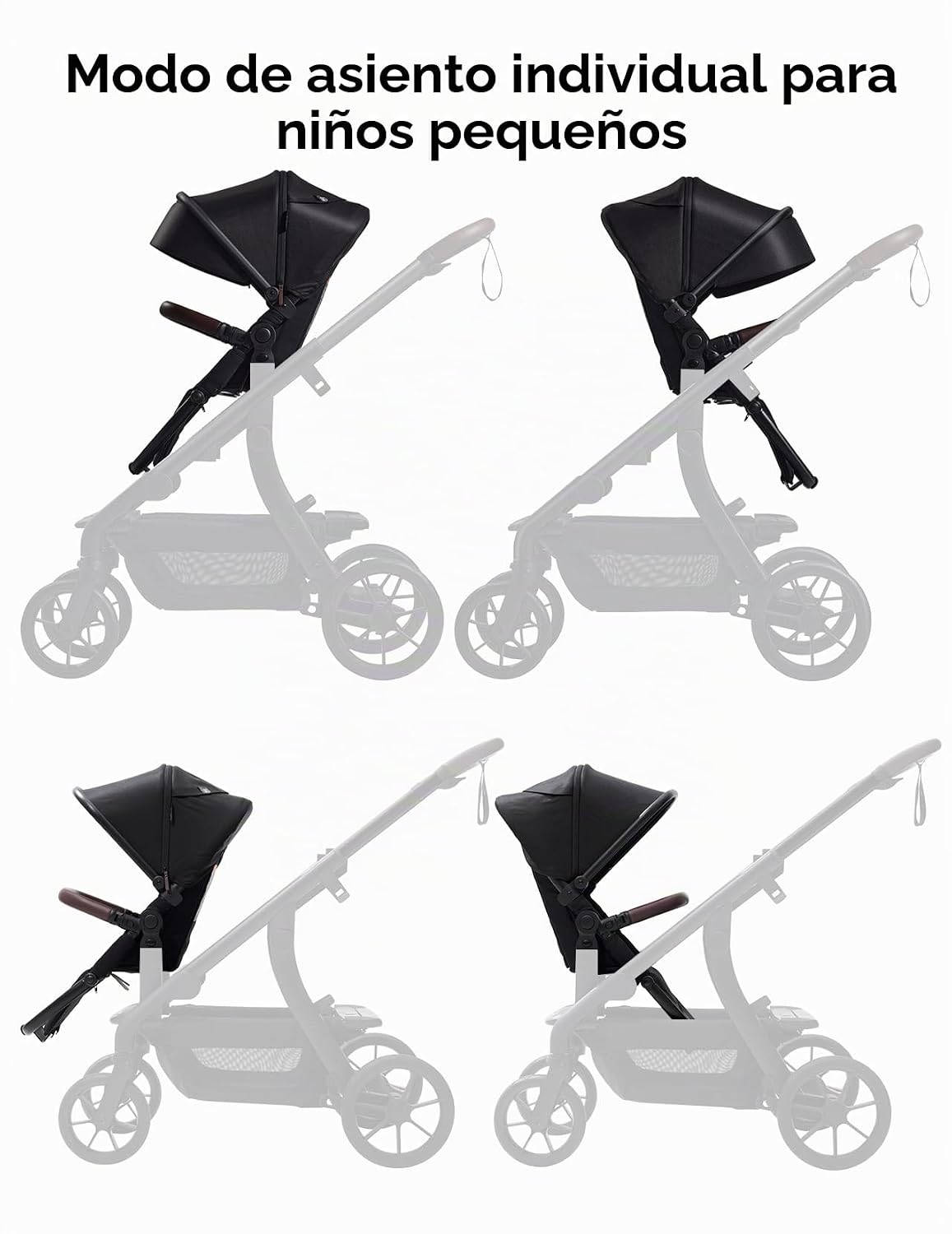 Momcozy ChangeGo - Accesorio de segundo asiento solamente, reclinab...