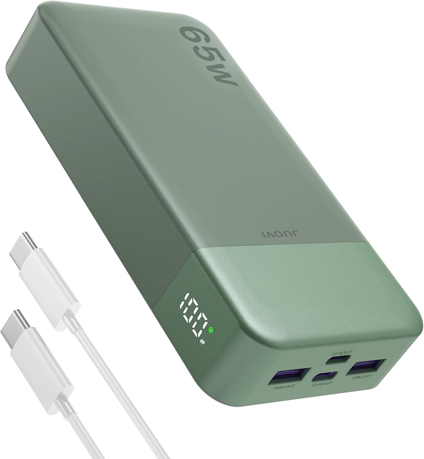 JUOVI Cargador portátil para portátil de 65 W y 20000 mAh | Carga r...