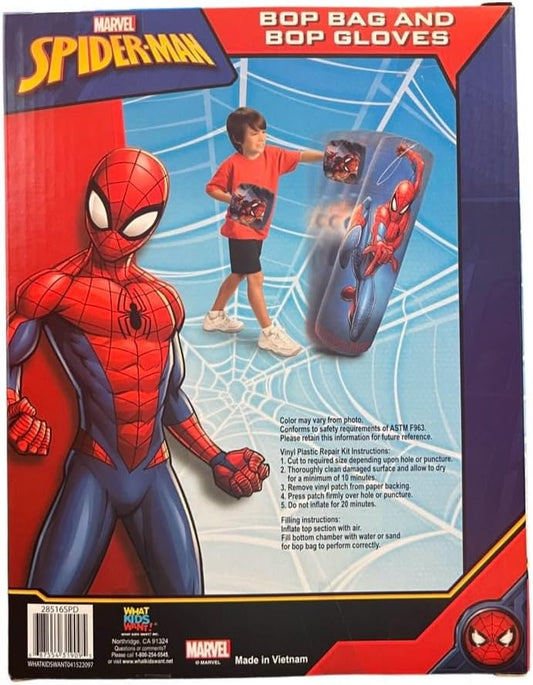 Spiderman Spider-Man - Juego de bolsa inflable Bop y guantes Bop pa...