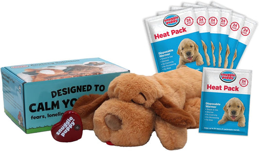 Snuggle - Juguete de ritmo cardíaco para cachorros, 6 paquetes de c...
