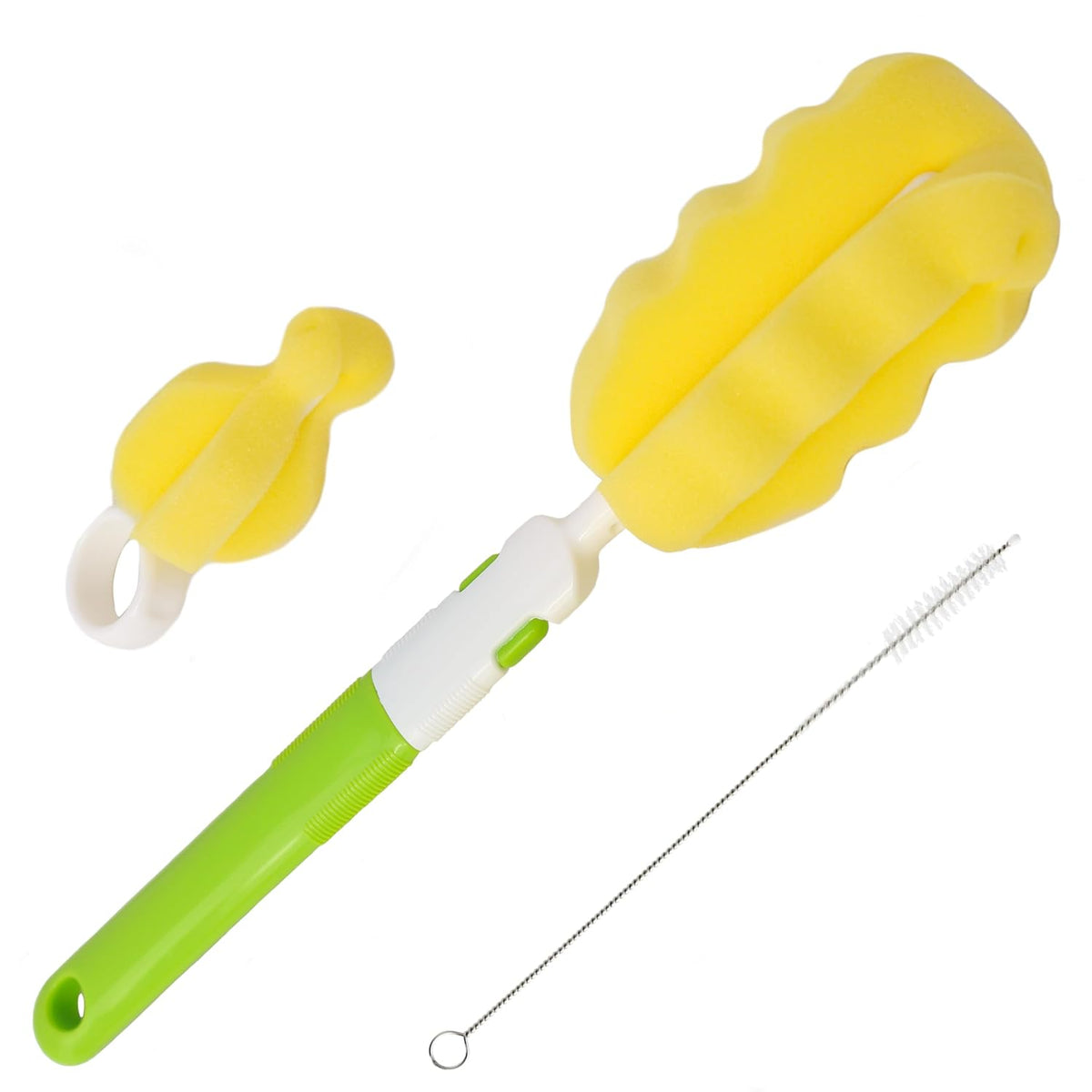 MoomooBaby Juego de cepillos limpiadores de biberones triple, inclu...