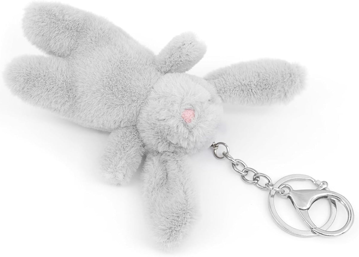 Miokkley Lindo llavero de peluche de conejo para mochila, mini llav...