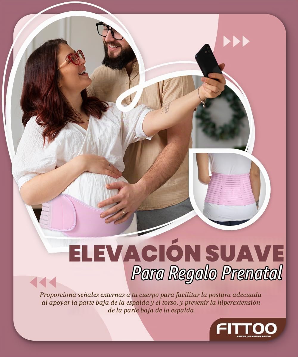 FITTOO Cinturón de maternidad, soporte para la espalda, banda para...