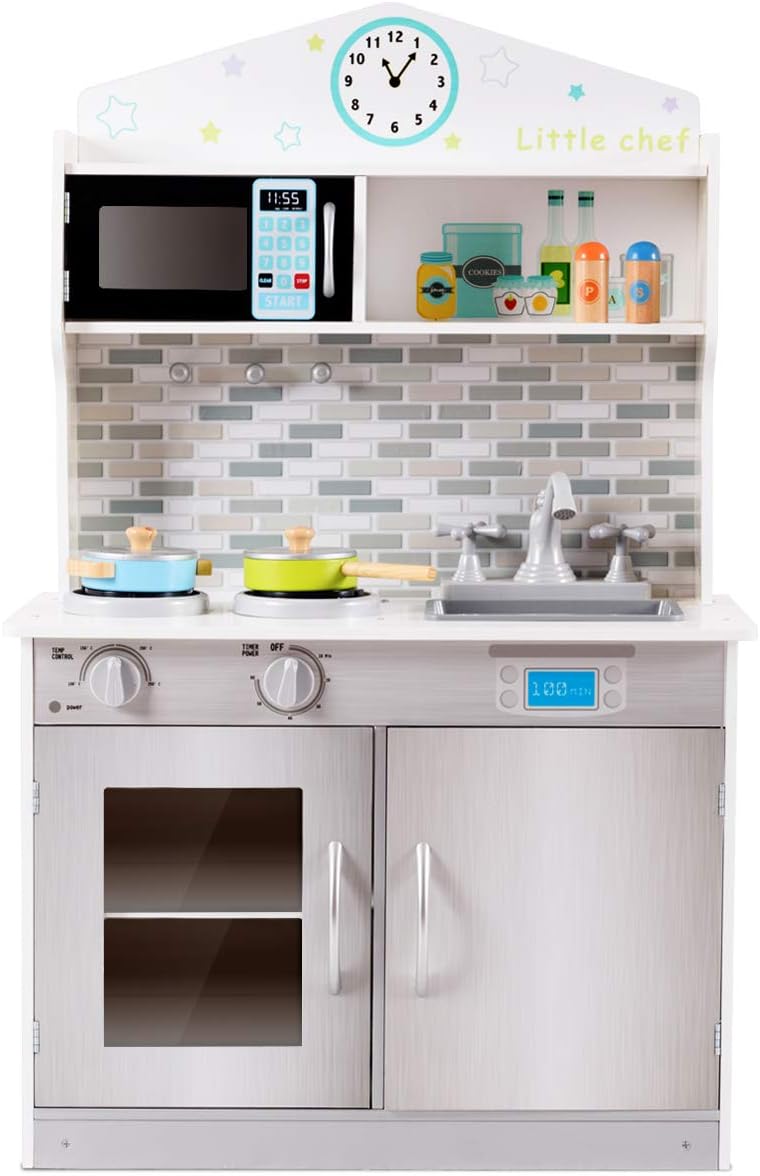 HONEY JOY Juego de cocina para niños, cocina de simulación para niñ...