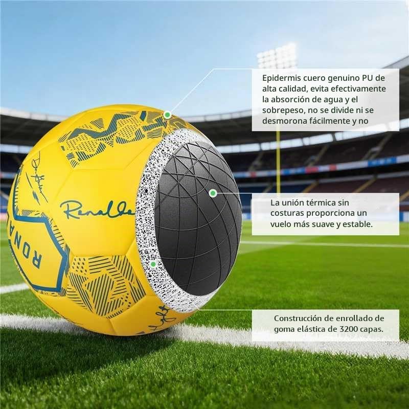 Balón de fútbol sin costuras tamaño 4\/5, termoadherido para entren...