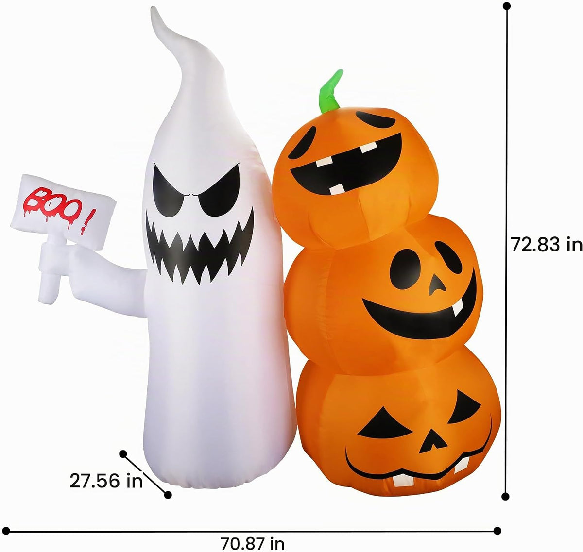 Martillo fantasma inflable de Halloween de 6 pies para decoración a...