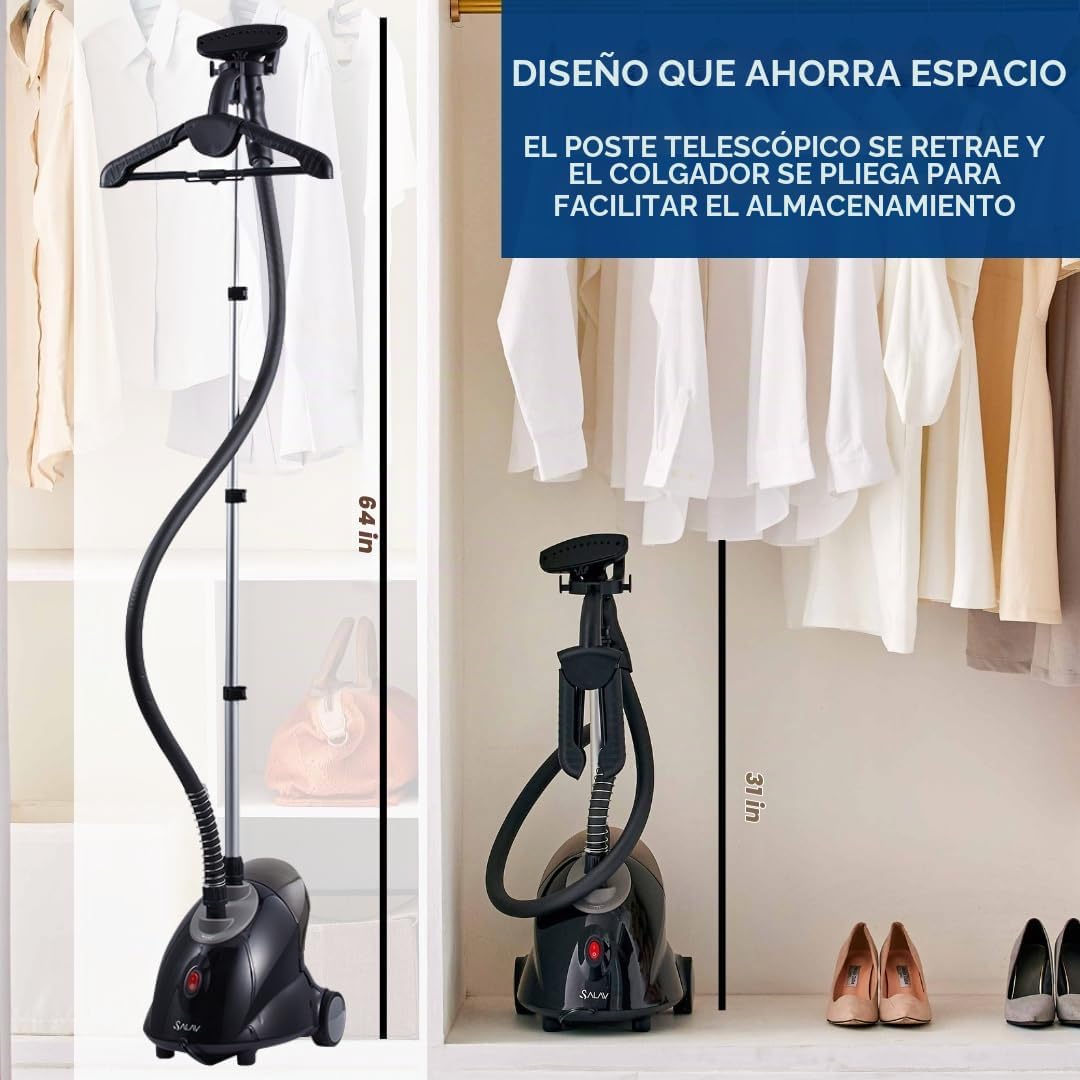 SALAV Vaporizador de ropa de tamaño completo para ropa con segurida...