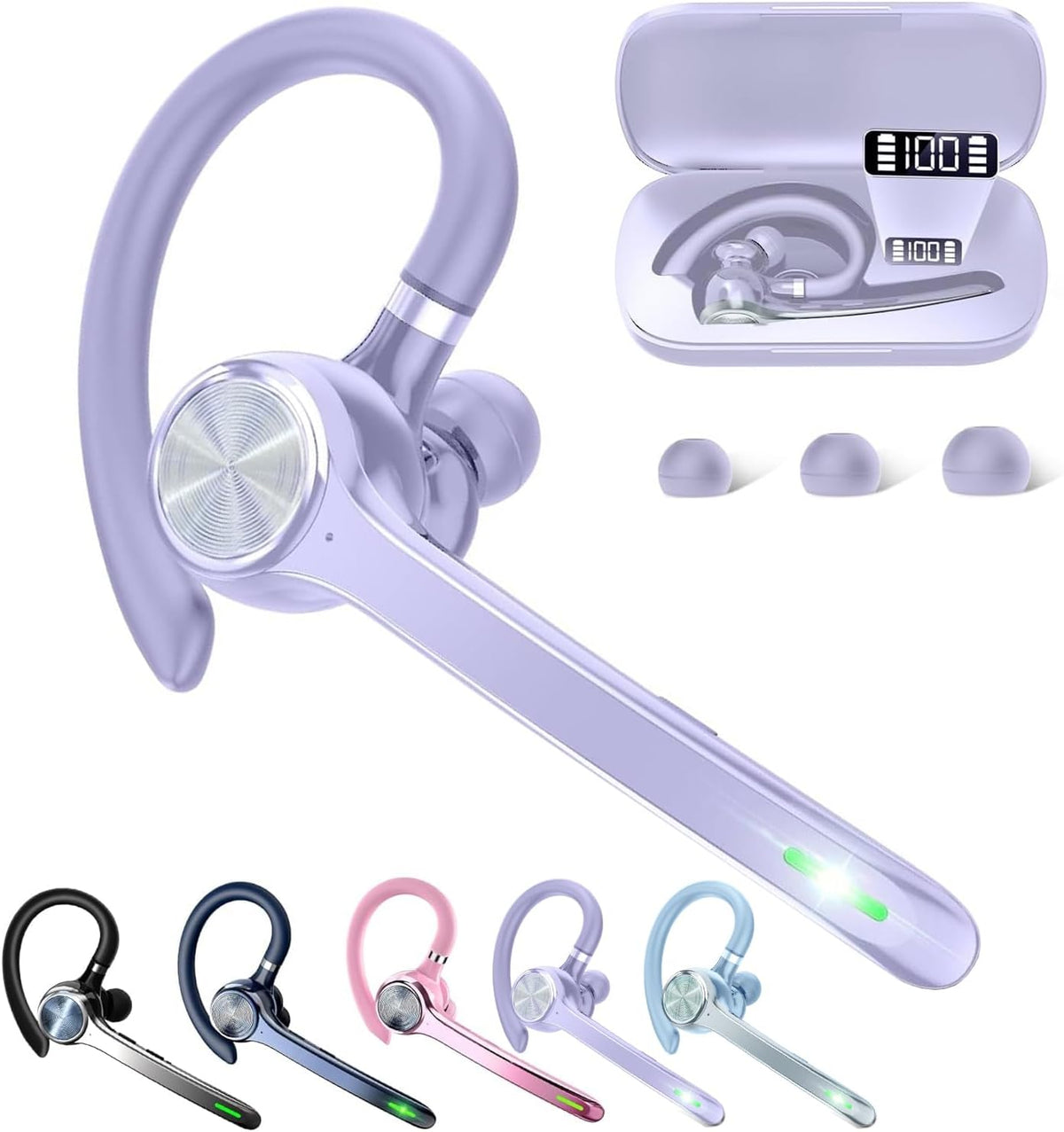 Auriculares Bluetooth HEIBAS, auricular inalámbrico con micrófono p...