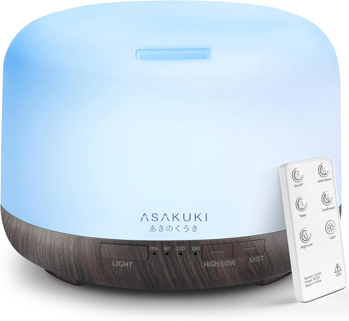 ASAKUKI 500ml Premium, Difusor de Aceites Esenciales con Control Re...