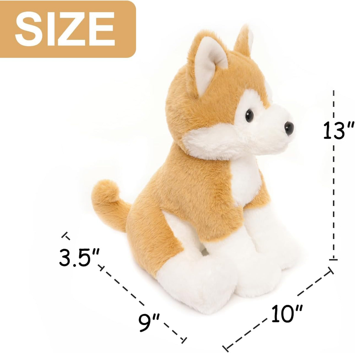 WEIGEDU Juguete de peluche japonés Akita Shiba, lindo, suave y tier...