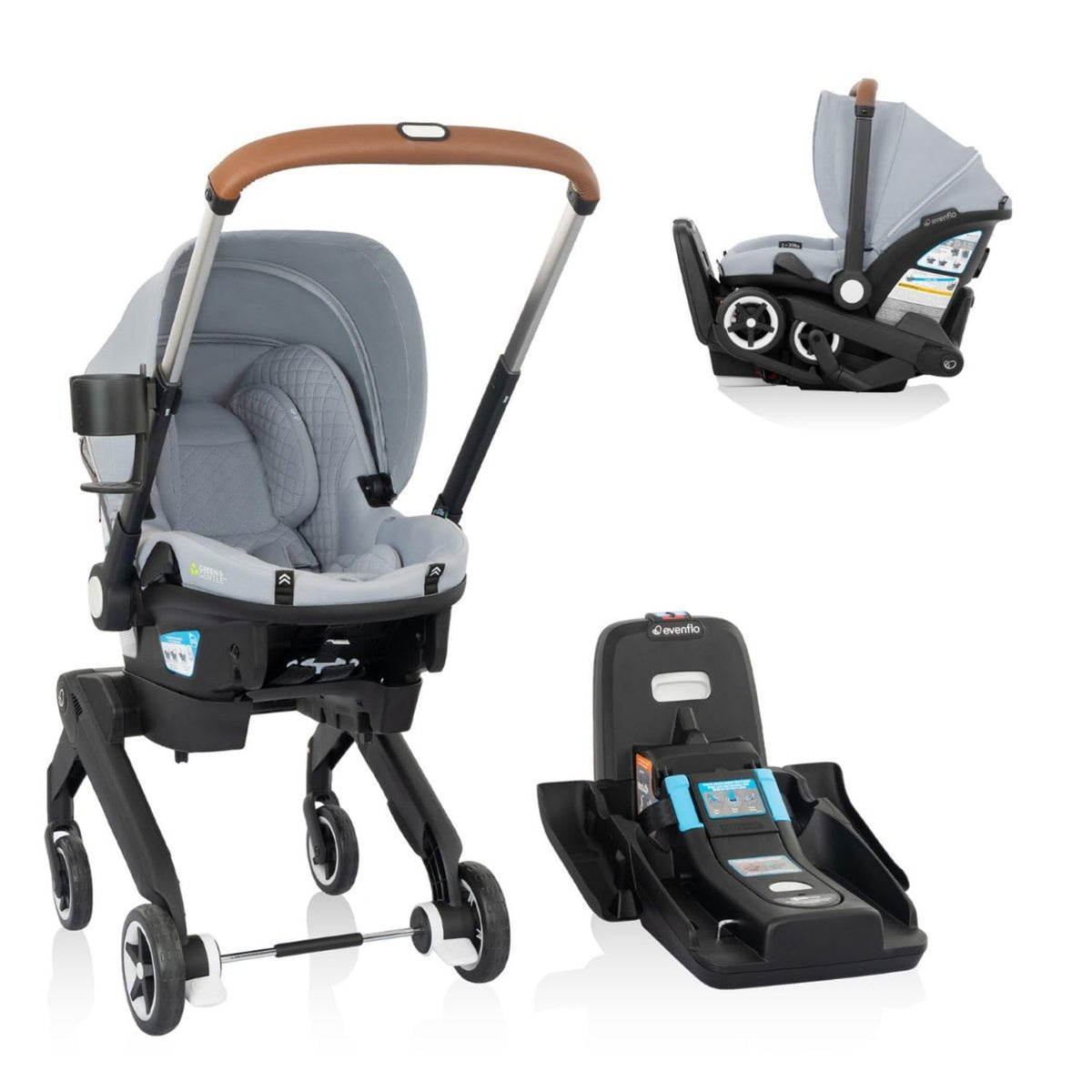 Evenflo Shyft DualRide - Cochecito de coche para bebés y prematuros...