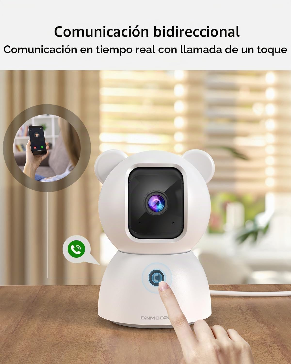 Cámara CINMOORE de 4MP para seguridad del hogar, tarjeta SD de 32GB...