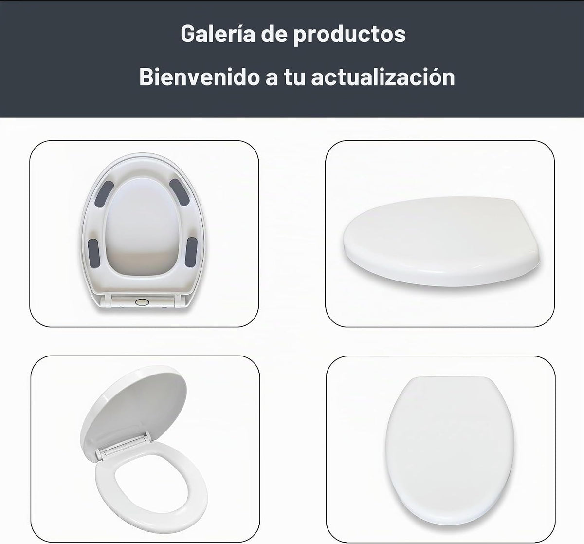 MinShaToilet Asiento de cierre suave con liberación rápida fácil de...