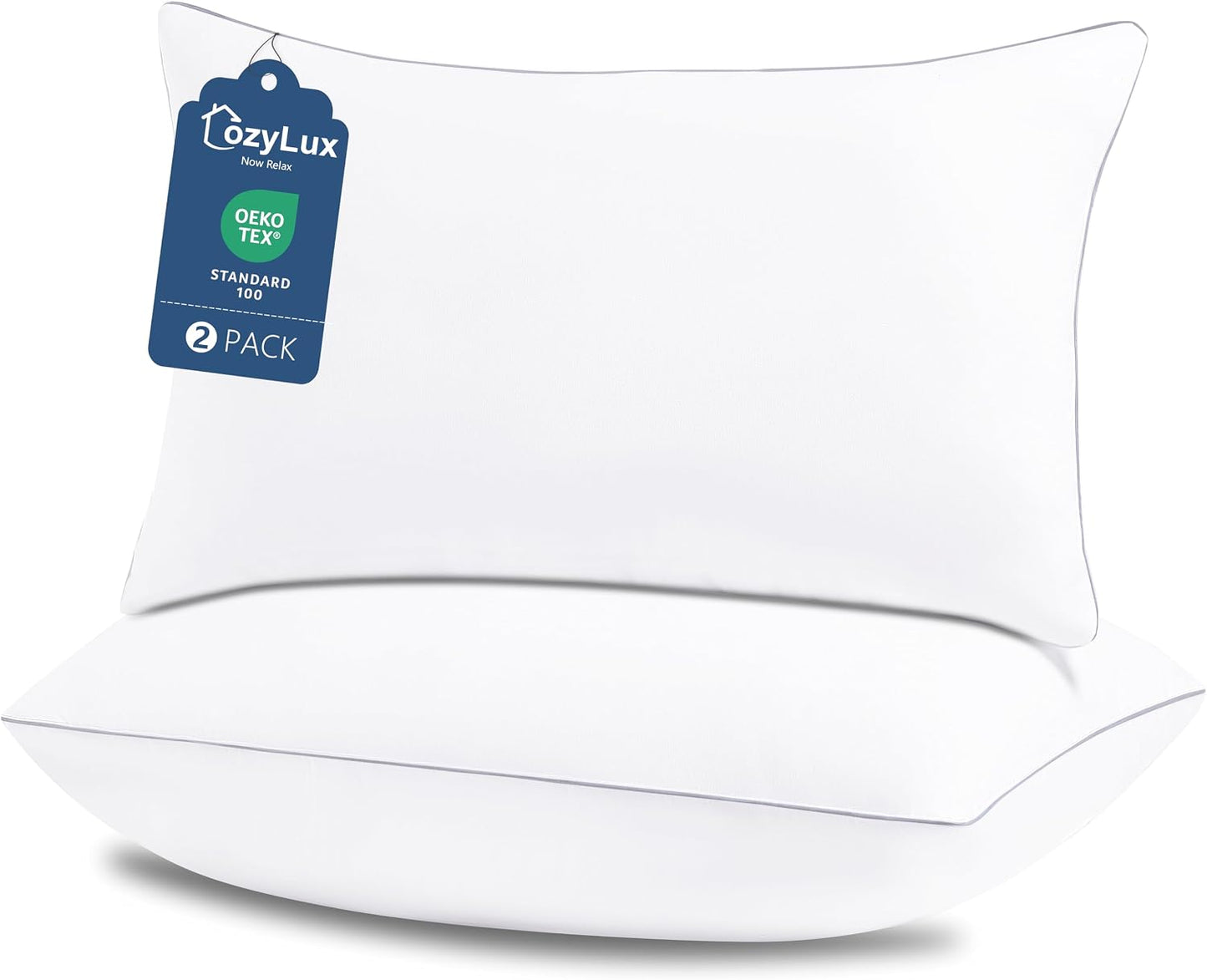CozyLux Almohadas tamaño King, juego de 2, almohadas de cama de cal...