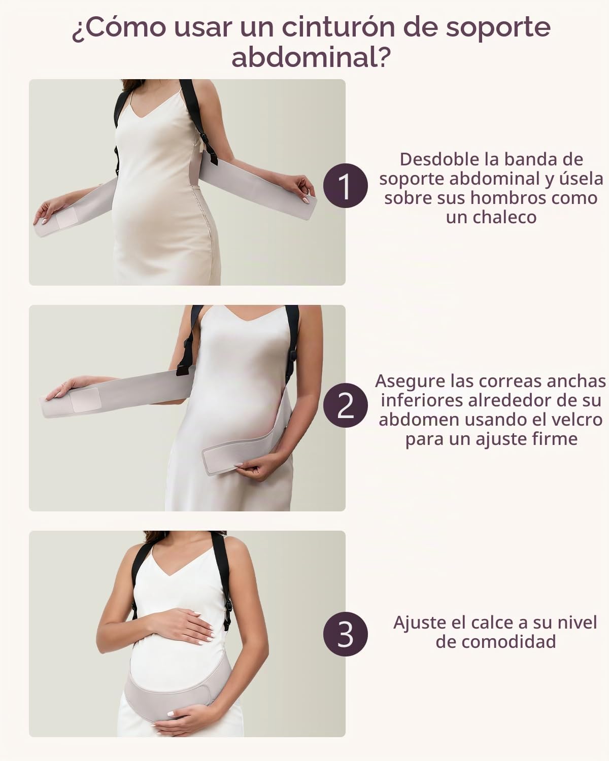 Momfree Bandas para el vientre para mujeres embarazadas, cinturón a...